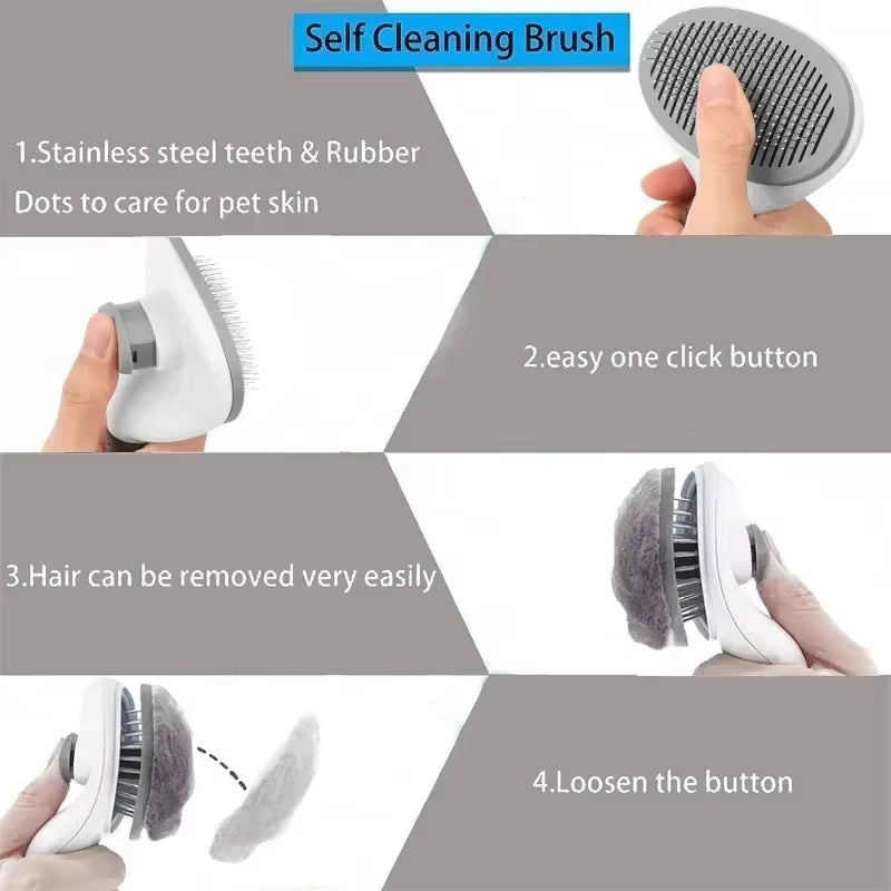 FurPopz Self-Cleaning Slicker Brush